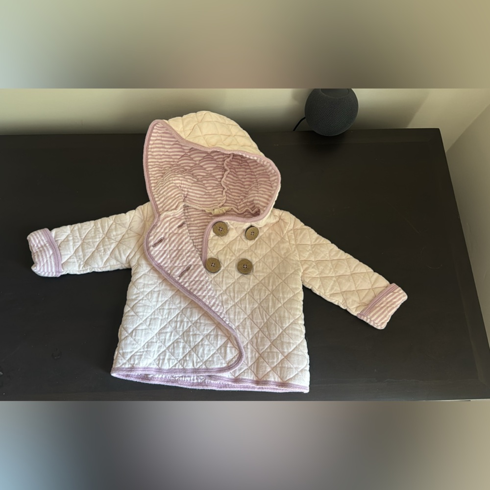 Quilted Baby Jacket with Hood